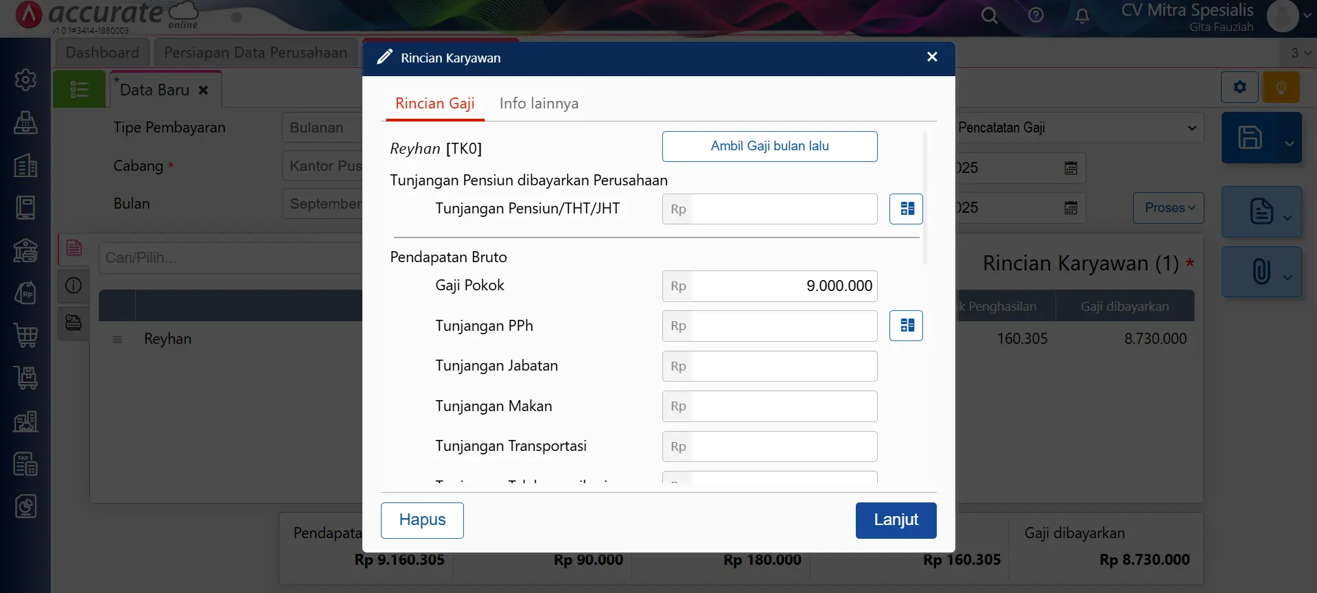 Catat gaji PPh 21 & SPT